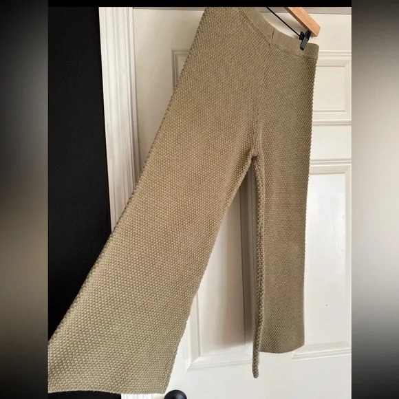 Free People Beach Hailee Sweater Wide Leg Pants in Dried Moss size Small - Picture 11 of 12